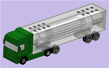 Tổ máy điện hạt nhân di động công suất 10 MW gắn trên xe tải